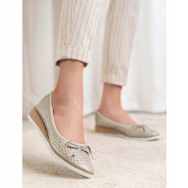 Goodin Bombas de cunha a céu aberto dourado 1