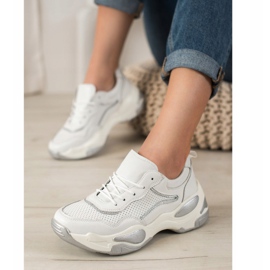 Goodin Tênis de couro branco multicolorido 1