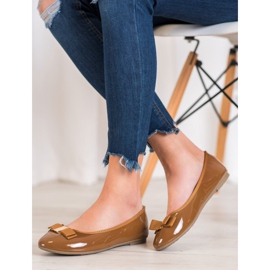 Fama Bailarinas lacadas com laço marrom 2