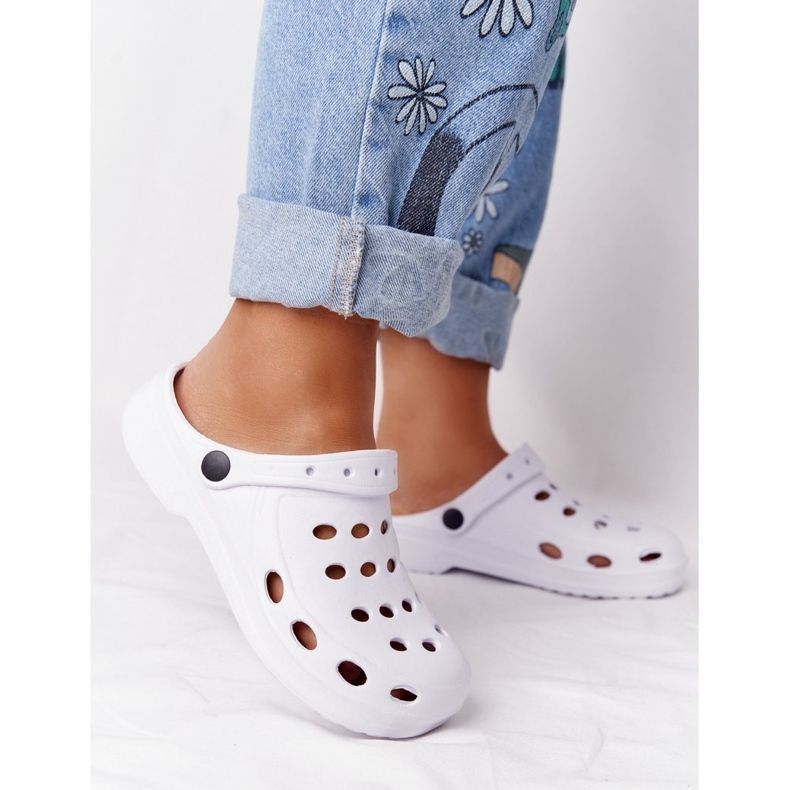 Flameshoes Chinelos femininos de espuma Eva branca branco 2