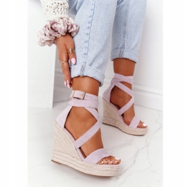 MSMG Sandálias de cunha com trança violeta Lanzarote tolet 1 MSMG Sandálias de cunha com trança violeta Lanzarote tolet 1