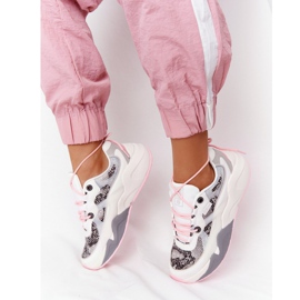 Sapatos esportivos femininos com espuma viscoelástica Big Star HH274326 branco rosa multicolorido 1 Sapatos esportivos femininos com espuma viscoelástica Big Star HH274326 branco rosa multicolorido 1