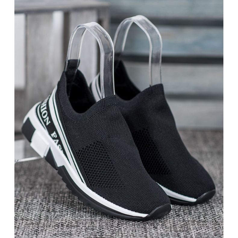 SHELOVET Openwork Slipony Fashion branco preto 1