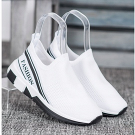SHELOVET Openwork Slipony Fashion branco 1