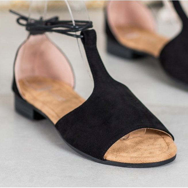 Sandálias VINCEZA amarradas preto 1