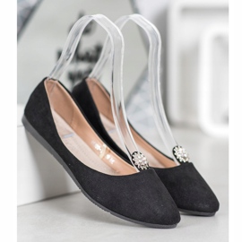 Bailarinas pretas com enfeite de VINCEZA preto 1