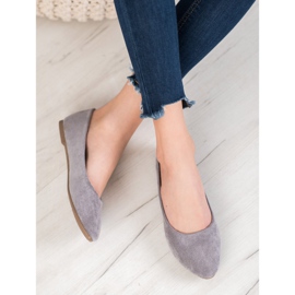 Bailarinas clássicas de camurça VINCEZA cinza 1