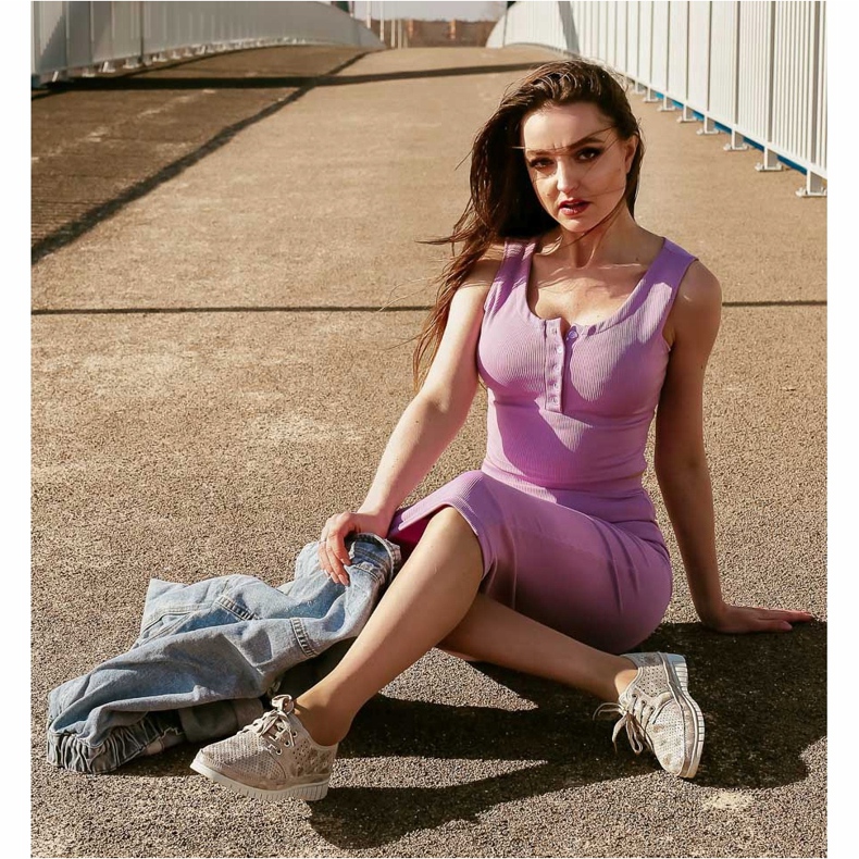 Kylie Brogues de couro na plataforma multicolorido cinza 1