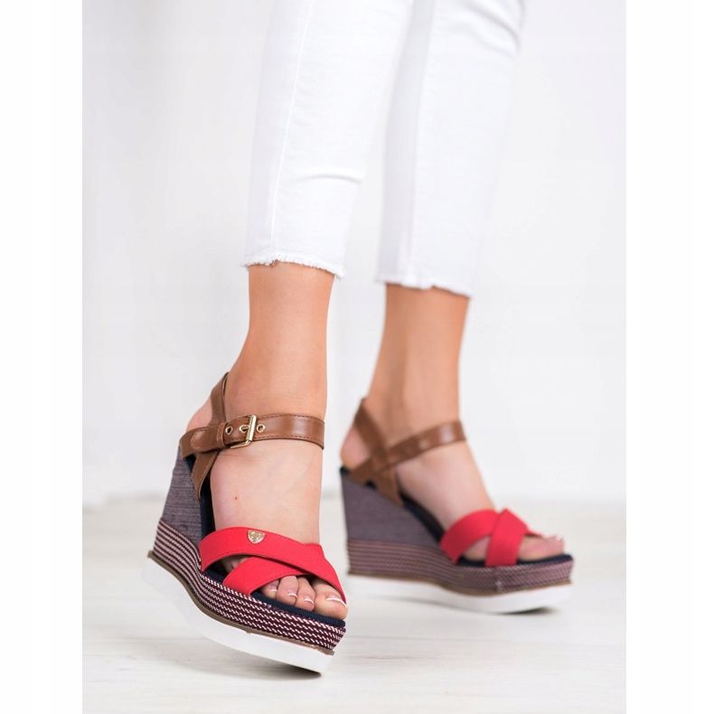 SHELOVET Sandálias de cunha multicolorido 1