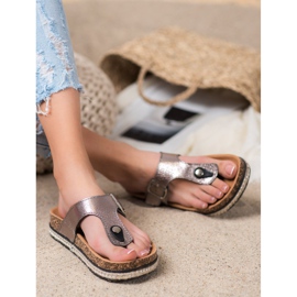 Flip-flops na plataforma VINCEZA cinza 1