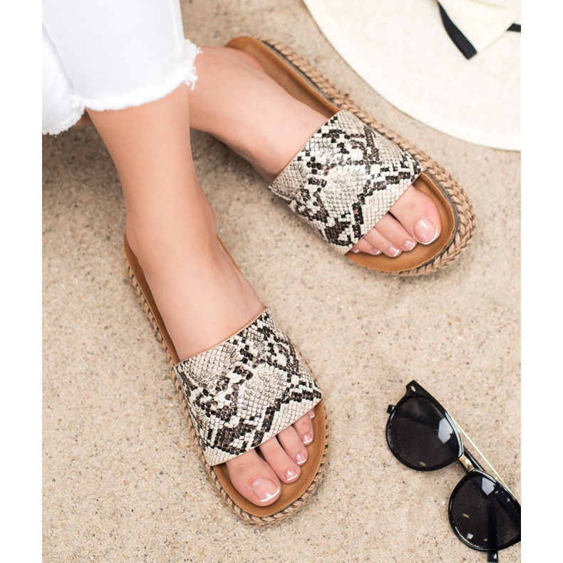 Comer Chinelos casuais na plataforma multicolorido 1