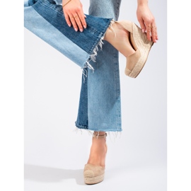 SHELOVET Alpargatas estilosas bege 2