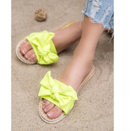 SHELOVET Chinelos elegantes amarelos 2