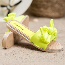 SHELOVET Chinelos elegantes amarelos 1