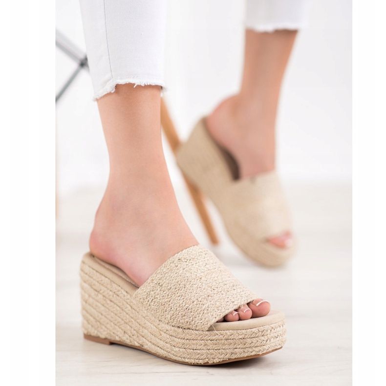 Kylie Chinelos elegantes castanho 1