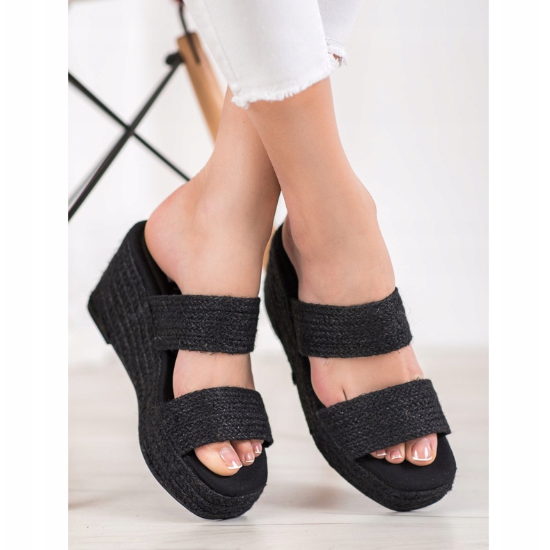 Kylie Chinelos Light Wedge preto 2