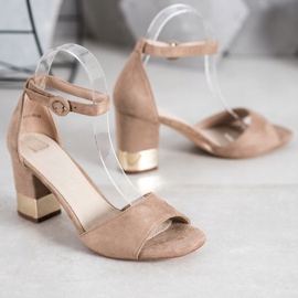 Filippo Sandálias Com Salto Decorativo castanho 1