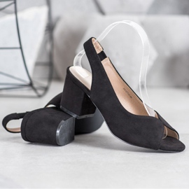 Filippo Sandálias de salto alto casuais preto 1