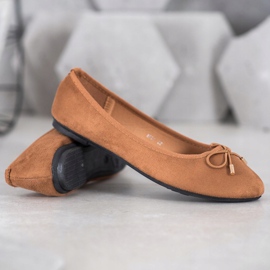 Clowse Bailarinas de camurça marrom 1