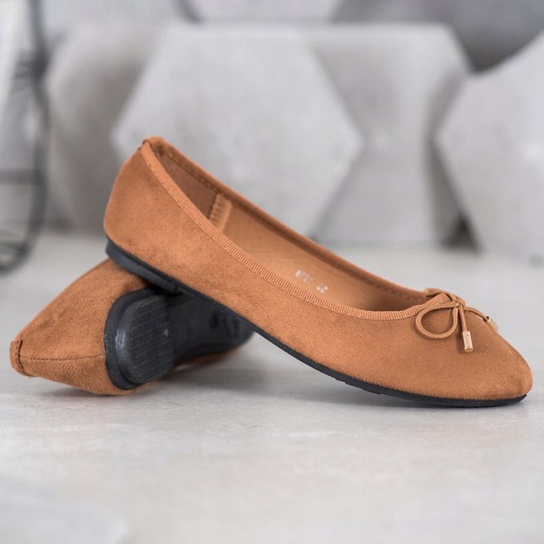 Clowse Bailarinas de camurça marrom 1