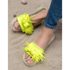 Seastar Chinelos confortáveis com franjas amarelo 1 Seastar Chinelos confortáveis com franjas amarelo 1