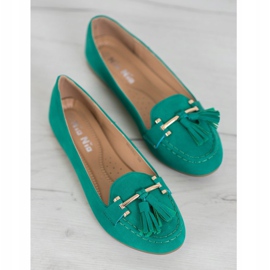 Nio Nio Mocassins Elegantes Com Franjas verde 1