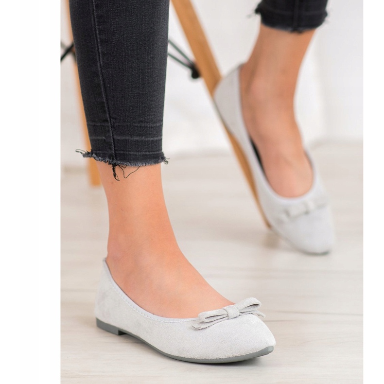 Bailarinas de camurça VINCEZA cinza 2