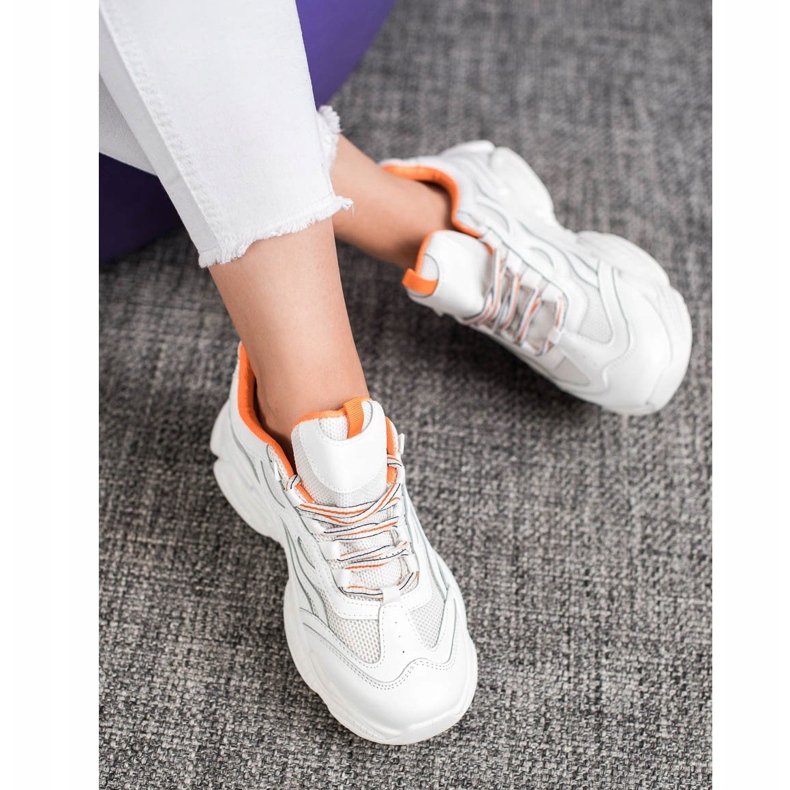 SHELOVET Tênis com cordões branco 1