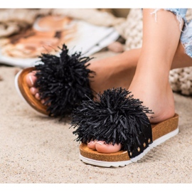 SHELOVET Chinelos pretos elegantes 1