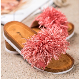 SHELOVET chinelos de coral elegantes multicolorido rosa 2