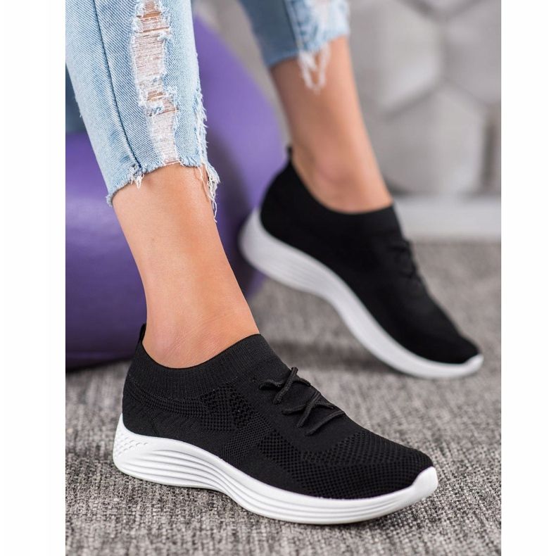 SHELOVET Sapatos Abertos Pretos 1