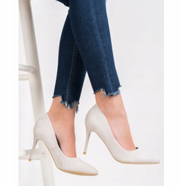 SHELOVET Sapatos de salto alto cinza sexy 1