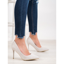 SHELOVET Sapatos de salto alto cinza sexy 2