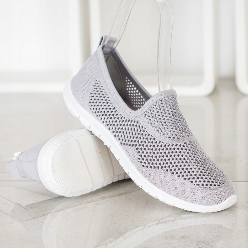 Bona Slipons Openwork cinza 2