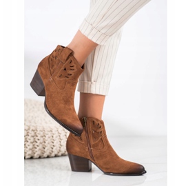 Botas de cowboy VINCEZA a céu aberto marrom 1