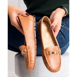 Clowse Mocassins de camelo com enfeite marrom 2