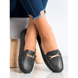 Clowse Mocassins pretos com enfeite 1 Clowse Mocassins pretos com enfeite 1