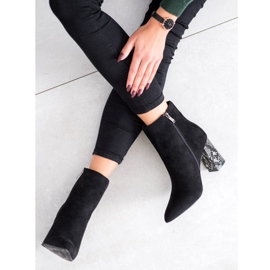 Goodin Botas de salto alto com estampa de cobra preto 1