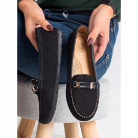 Fama Mocassins de camurça preto 2