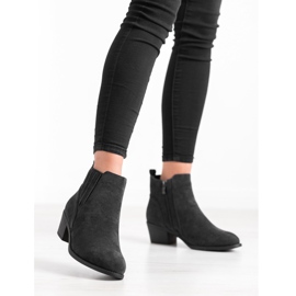 Camo Botinhas de camurça quente preto 2