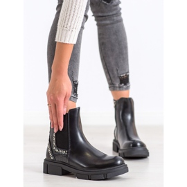 Yes Mile Botas pretas com zircônia cúbica preto 2 Yes Mile Botas pretas com zircônia cúbica preto 2