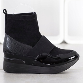 SHELOVET Botas deslizantes da moda preto 1