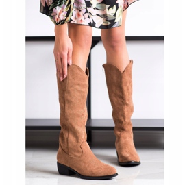 Bestelle Botas de cowboy casuais bege 2