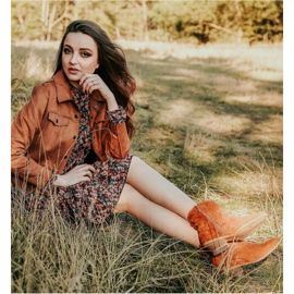 Cm Paris Botas de caubói de camurça castanho 2