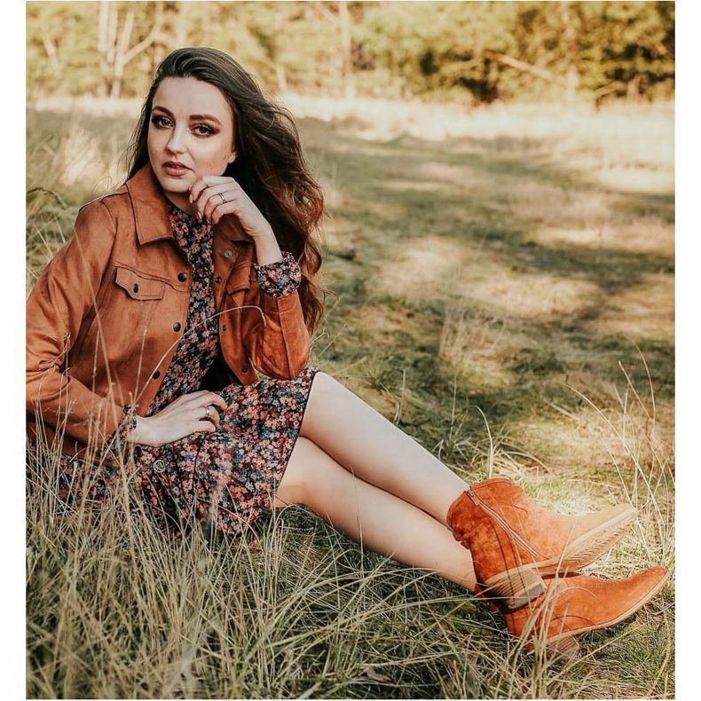 Cm Paris Botas de caubói de camurça castanho 2