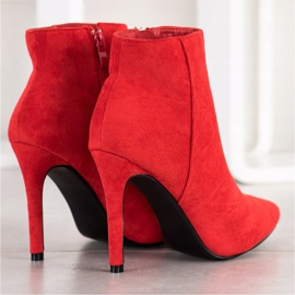 Small Swan Botas elegantes de salto alto vermelho 1