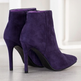Small Swan Botas elegantes de salto alto roxo 1