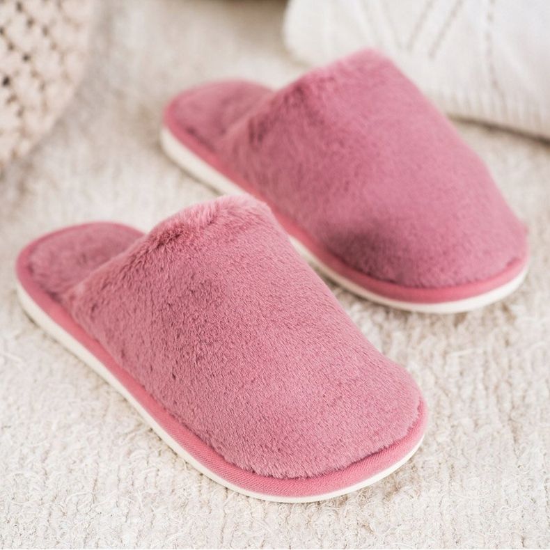 Bona Chinelos de pele rosa 1