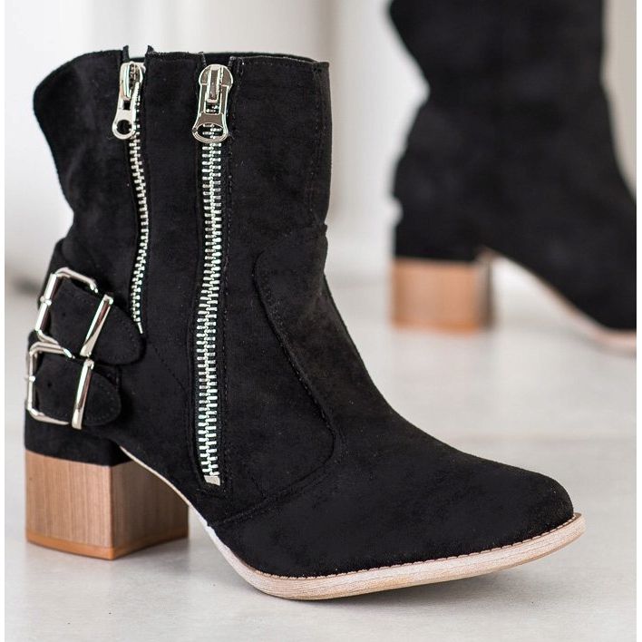 Bella Paris Botas pretas da moda preto 1