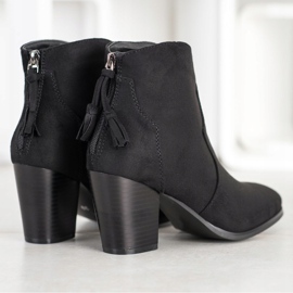 Super Mode Botas casuais com zíper preto 1